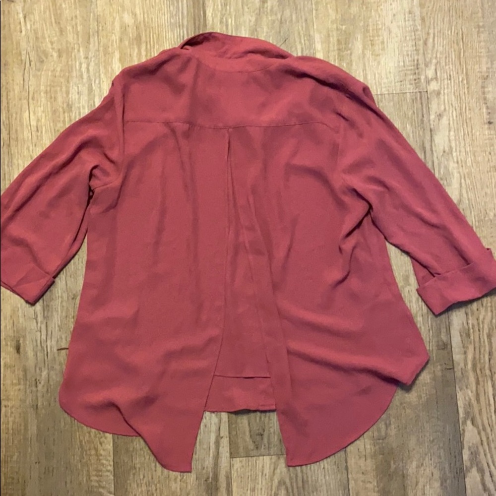 N Touch Dark Rouge Buttoned Shirt - Picture 2 of 2
